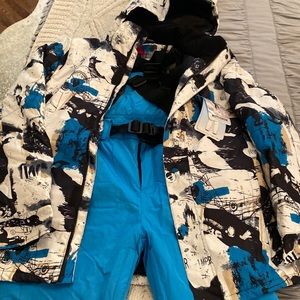 Snow ski bib and jacket set mens